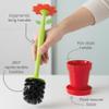 Vigar Flower Power Toilet Brush and Holder Set, Toilet Bowl Cleaner with Daisy-Shaped Handle, Flowerpot Base and Saucer, for House and Bathroom, Red view 4
