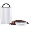 Planetary Design Airscape Stainless Steel Coffee Canister | Food Storage Container | US Patented Inner Plunger Lid REMOVES Excess Oxygen | Don't Buy airtight, Buy AIR-Less (Medium, Brushed Steel) view 1