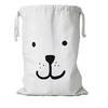 Mikayoo Canvas Laundry Bag with Drawstring 100% Made by Cotton Sorting Storage Bag Reusable and Recycling Bag Household Organizer 19" x 27"(Set of 1) view 1