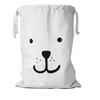 Mikayoo Canvas Laundry Bag with Drawstring 100% Made by Cotton Sorting Storage Bag Reusable and Recycling Bag Household Organizer 19" x 27"(Set of 1) view 2