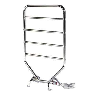 Warmrails Traditional Towel Warmer - Free-Standing or Wall Mounted Towel Warmer Rack for Drying Towels and Garments - 34-Inch Chrome Finish Frame with 4 Bars - Model RTC