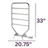 Warmrails Traditional Towel Warmer - Free-Standing or Wall Mounted Towel Warmer Rack for Drying Towels and Garments - 34-Inch Chrome Finish Frame with 4 Bars - Model RTC view 2