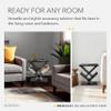 Adesso Zig-Zag Accent Table - Table Bookshelf - Storage Side Table. Home Furnishings and Decor , Black view 4