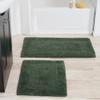 Bathroom Rugs - 2-Piece Cotton Bathroom Mat Set - Machine Washable Bath Mats for Bathroom, Kitchen, or Laundry Room by Lavish Home (Green) view 1