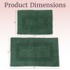 Bathroom Rugs - 2-Piece Cotton Bathroom Mat Set - Machine Washable Bath Mats for Bathroom, Kitchen, or Laundry Room by Lavish Home (Green) view 2