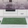 Bathroom Rugs - 2-Piece Cotton Bathroom Mat Set - Machine Washable Bath Mats for Bathroom, Kitchen, or Laundry Room by Lavish Home (Green) view 3