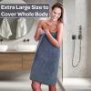 Lavish Home 6 Piece Bathroom Towels Set - 625GSM 100% Cotton Bathroom Essentials with 2 Absorbent Wash Cloths, 2 Hand Cloths, and 2 Bath Towel for Shower, Gym, Dorm and Spa (Blue) view 2