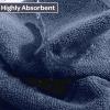 Lavish Home 6 Piece Bathroom Towels Set - 625GSM 100% Cotton Bathroom Essentials with 2 Absorbent Wash Cloths, 2 Hand Cloths, and 2 Bath Towel for Shower, Gym, Dorm and Spa (Blue) view 3