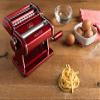 MARCATO Atlas 150 Machine, Made in Italy, Red, Includes Pasta Cutter, Hand Crank, and Instructions view 2