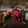 MARCATO Atlas 150 Machine, Made in Italy, Red, Includes Pasta Cutter, Hand Crank, and Instructions view 3