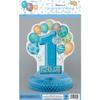 1st Birthday Balloons Honeycomb Centerpiece - 14" | Blue | 1 Pc view 2