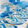 1st Birthday Balloons Honeycomb Centerpiece - 14" | Blue | 1 Pc view 3