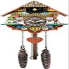 River City Clocks Musical Multi-Colored Quartz Cuckoo Clock - 8 Inches Tall - Model # M8-08PQ view 1