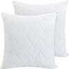 Waterguard Waterproof Pillow Protectors Quilted, Zippered Pillow Cases, 100% Cotton Top, Microfiber Filled Pillow Covers, King Size (20x36) Set of 4 view 2
