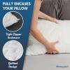 Waterguard Waterproof Pillow Protectors Quilted, Zippered Pillow Cases, 100% Cotton Top, Microfiber Filled Pillow Covers, King Size (20x36) Set of 4 view 3