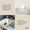 Umbra Aquala Bathtub Tray Extendable Caddy with Book Stand and Wine Glass Holder, Natural view 4