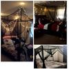 Bed Canopy, Canopy Bed Curtains Bed Drapes for Full Queen King Size Bed Mosquito Net Bed Canopy Curtains for Patio Indoor Outdoor Gothic Room Decor Screen Netting Canopy Curtains Blcak view 2