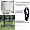 Bed Canopy, Canopy Bed Curtains Bed Drapes for Full Queen King Size Bed Mosquito Net Bed Canopy Curtains for Patio Indoor Outdoor Gothic Room Decor Screen Netting Canopy Curtains Blcak view 4