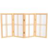 2 ft. Short Desktop Double Cross Shoji Screen - Natural - 4 Panels view 1
