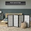3 ft. Short Window Pane Shoji Screen - Black - 4 Panels view 2