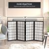 3 ft. Short Window Pane Shoji Screen - Black - 4 Panels view 3