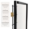 3 ft. Short Window Pane Shoji Screen - Black - 4 Panels view 4