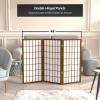 3 ft. Short Window Pane Shoji Screen - Walnut - 3 Panels view 3