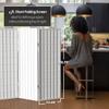 4 ft. Short Window Pane Shoji Screen - White - 3 Panels view 3