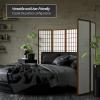 Red Lantern 5 ft. Tall Window Pane Shoji Screen - Walnut - 3 Panels view 3