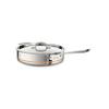 All-Clad Copper Core 5-Ply Stainless Steel Saut Pan with Steel Lid 5 Quart Induction Oven Broiler Safe 600F Pots and Pans, Cookware Silver view 1