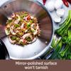 All-Clad Copper Core 5-Ply Stainless Steel Saut Pan with Steel Lid 5 Quart Induction Oven Broiler Safe 600F Pots and Pans, Cookware Silver view 3