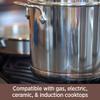 All-Clad Copper Core 5-Ply Stainless Steel Saut Pan with Steel Lid 5 Quart Induction Oven Broiler Safe 600F Pots and Pans, Cookware Silver view 4