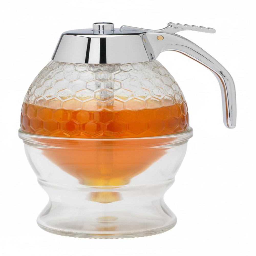 Mrs. Andersons Baking Syrup Honey Dispenser, Glass with Storage Stand, 8-Ounce Capacity