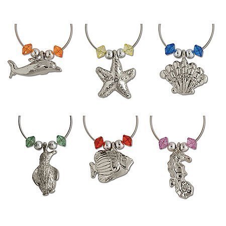 Wine Charms - Silver Plated - Sea Life (Set of 6) 83-019