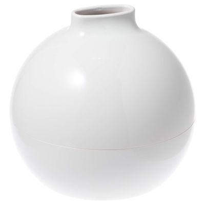 Ai Collection Paper Pot Tissue Case, Stylish and Cute, Paper Towel Holder, Toilet Paper Cover, Box, Tissue Compatible, Round, Glossy, White, Made in Japan, Diameter 6.7 x Height 6.8 inches (17 cm) x