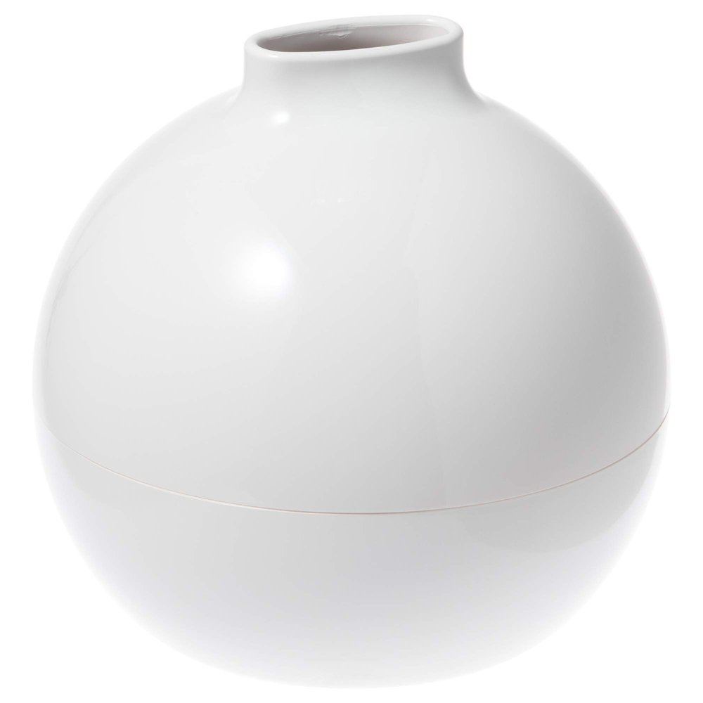 Ai Collection Paper Pot Tissue Case, Stylish and Cute, Paper Towel Holder, Toilet Paper Cover, Box, Tissue Compatible, Round, Glossy, White, Made in Japan, Diameter 6.7 x Height 6.8 inches (17 cm) x