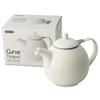 FORLIFE Curve Teapot with Infuser, 45-Ounce, White view 4
