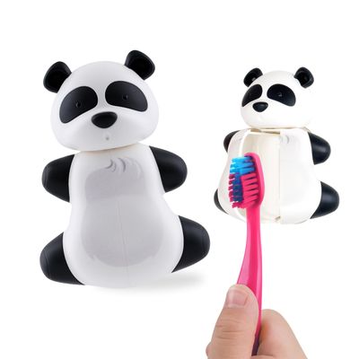 Flipper Fun Animal Panda Toothbrush Cover  Kids Toothbrush Holder with Cover  Toothbrush Holders for Bathrooms - Suction Cup Toothbrush Holder