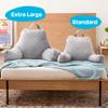 LINENSPA Reading Pillow with Shredded Memory Foam- Back Pillow for Sitting in Bed, Reading, Gaming, Watching TV  Chair Pillow with Arms, Dorm Room Essentials, Stone view 3