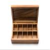 Ironwood Gourmet Rectangular Vauxhall Double Tea Box, Acacia Wood,Brown, 10 Compartment view 2