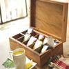 Ironwood Gourmet Rectangular Vauxhall Double Tea Box, Acacia Wood,Brown, 10 Compartment view 4