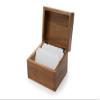 Ironwood Gourmet Acacia Wood Recipe Box with Divider Tabs, 2 Compartment, Single view 1