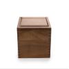 Ironwood Gourmet Acacia Wood Recipe Box with Divider Tabs, 2 Compartment, Single view 2
