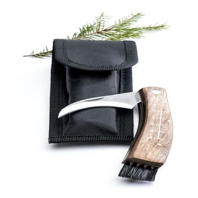 Sagaform Forest Mushroom/Truffle Knife with Canvas Case,Brown