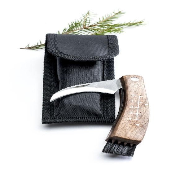 Sagaform Forest Mushroom/Truffle Knife with Canvas Case,Brown