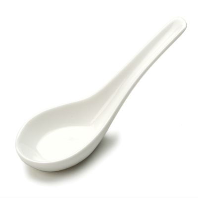 RSVP International Porcelain Kitchen Tool Collection, Soup Spoon, White