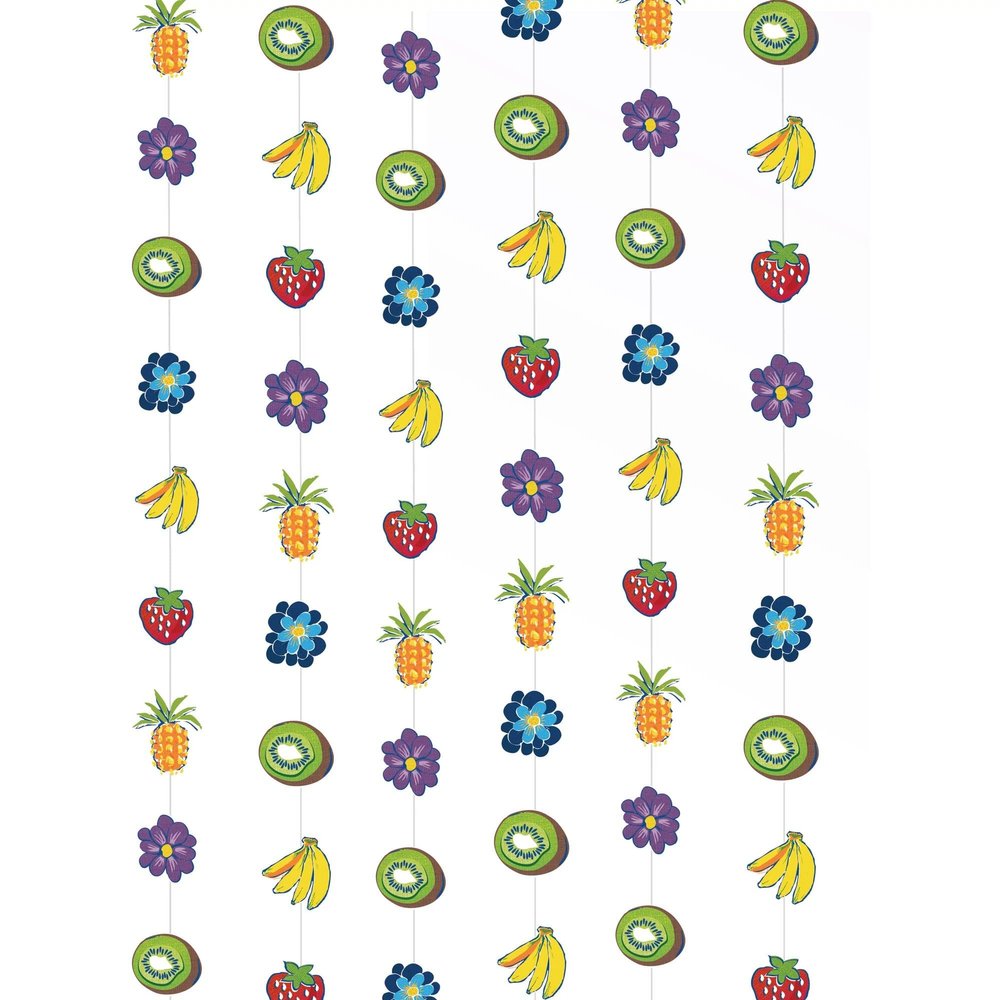 Cabana Rio Multicolor Paper String Cutouts - 7' (Pack of 6) - Premium Fiesta Party Decorations for Festive Celebrations, Tropical & Beach-Themed Ambiance