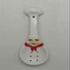 ACK Plump Bistro White Chef Hand Painted Ceramic Spoon Rest,Cooking Spoon Holder for Kitchen Counter, Utensil Rest for Spoon, Ladle, Spatula, Kitchen Dcor view 1
