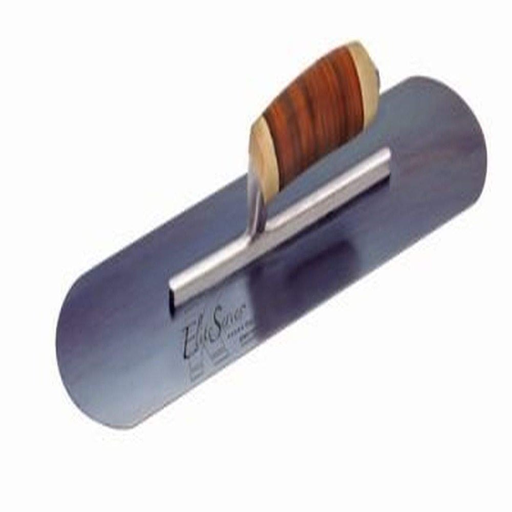 Kraft Tool CFE292BL Elite Series Five Star Blue Steel Pool Trowel with Leather Handle, 18 x 5-Inch