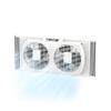 Comfort Zone Twin Window Fan with Reversible Airflow Control, 9 inch, Auto-Locking Expanders, 2 Speed Fan, Dual Fan, Exhaust, Airflow 9.84 ft/sec, Ideal for Home, Kitchen, Bedroom & Office, CZ319WT view 1